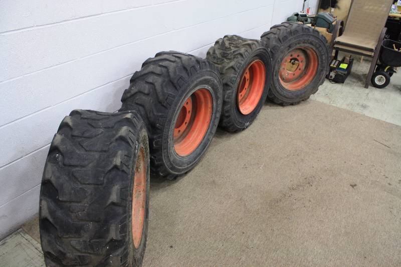 lot 19A image: Set of 4 Bobcat Tires and Rims