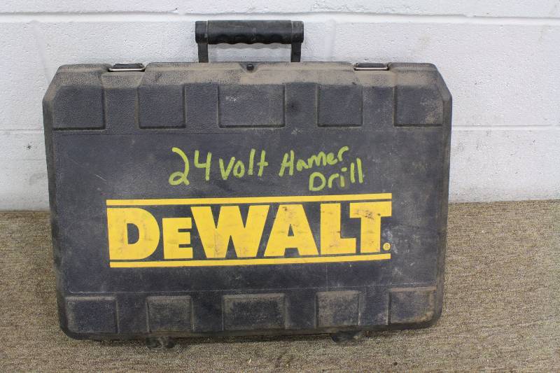 lot 33 image: DeWalt 24Volt Hammer Drill Set