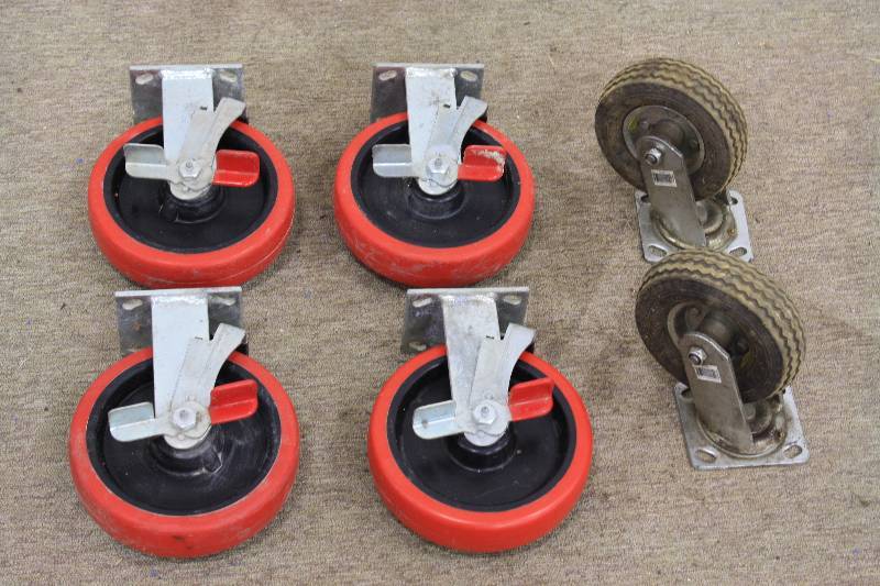 lot 27 image: Heavy Duty Casters Set of 4