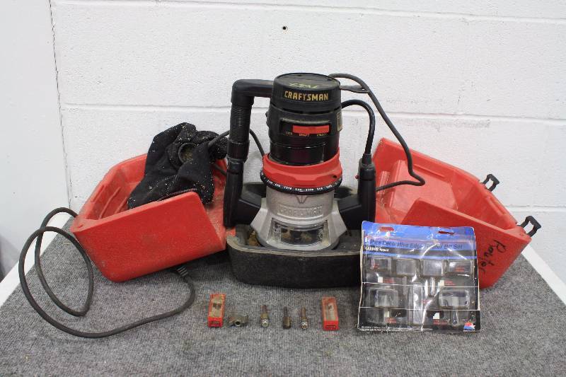 lot 53 image: Craftsman Electric Router with 8 Bits