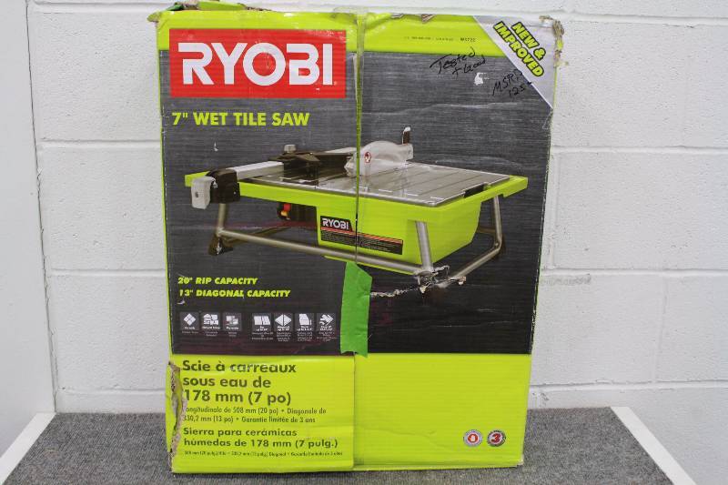lot 31 image: Ryobi 7 Wet Tile Saw