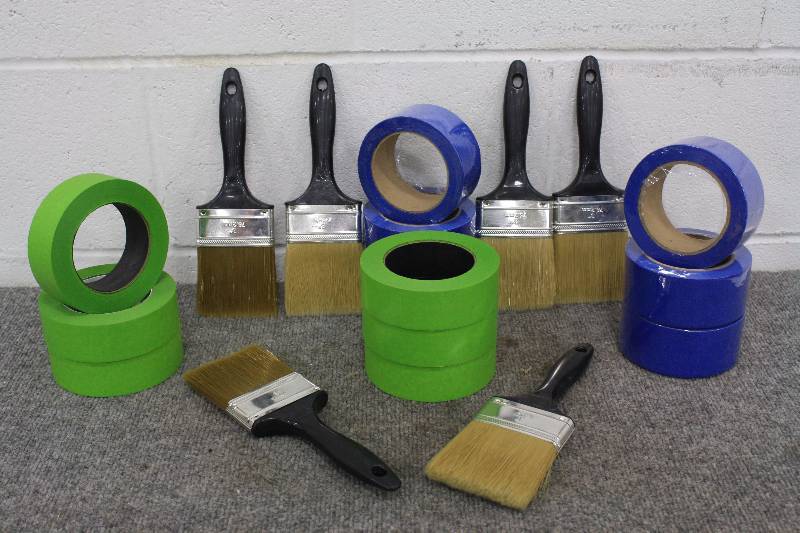 lot 83 image: Paint Brushes and Masking Tape