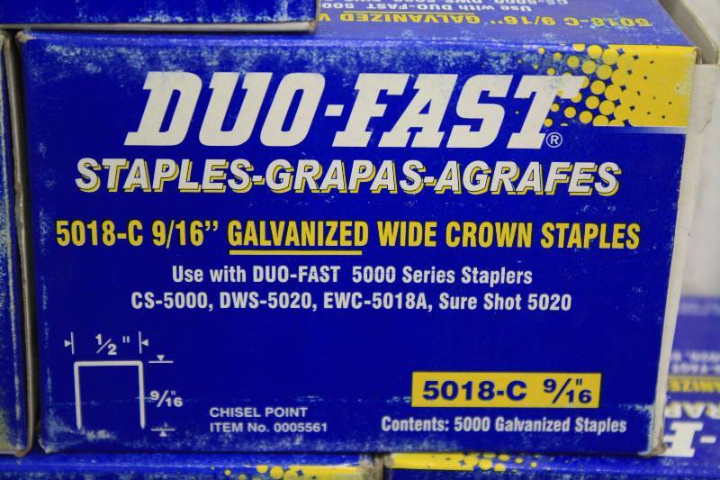lot 99B image: Duo-Fast Galvanized Wide Crown Staples