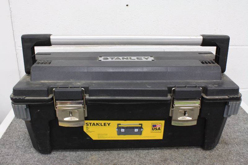 lot 103A image: Stanley 26 Tool Box with Tools