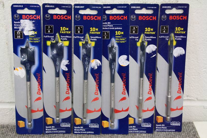 lot 109 image: Bosch Spade Bit Set 6pc