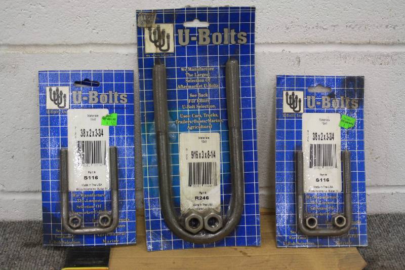lot 122B image: U-Bolts  Various Sizes