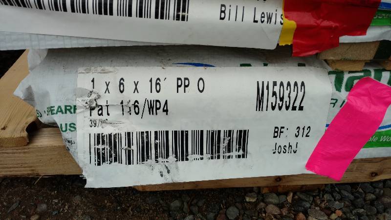 1x6x16 Ponderosa Pine Tongue and Groove