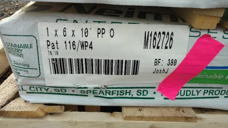 1x6x10 Pondersosa Pine Tongue and Groove