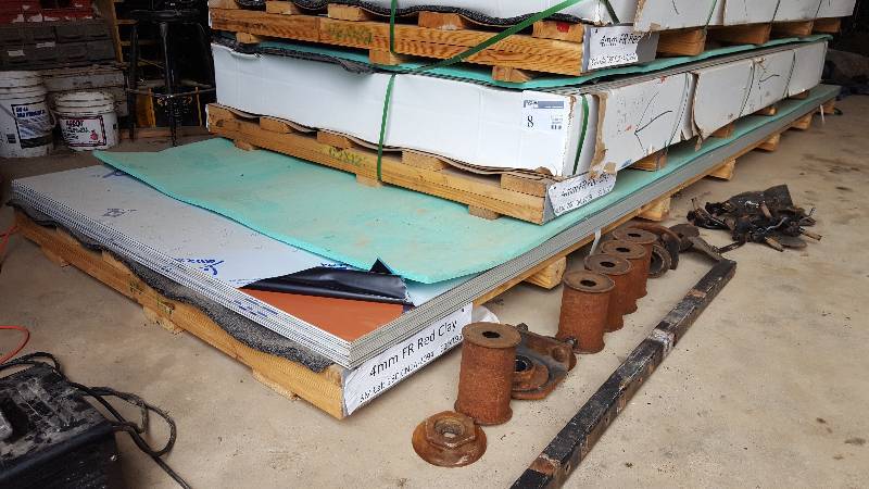 lot 9 image: Lot of (16) Sheets of 4 mm FR Red Clay - 3M Lab 280 CN14-2095