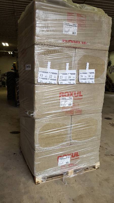 lot 28 image: Lot of (2) Pallets of Roxul Cavity Rock DD Insulation