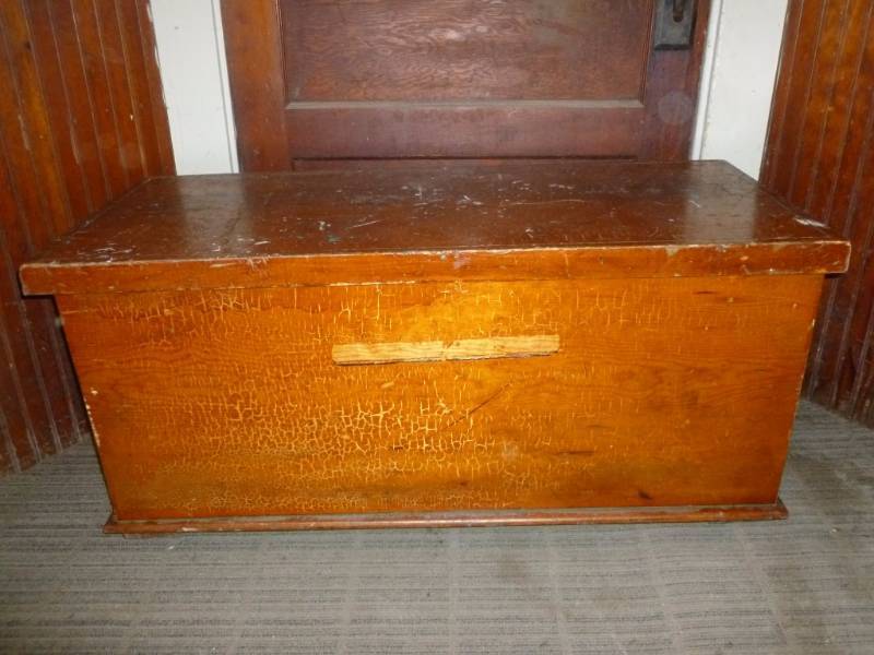 Vintage Wooden Storage Trunk