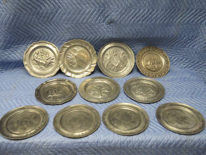 Vintage leadpewter Plates