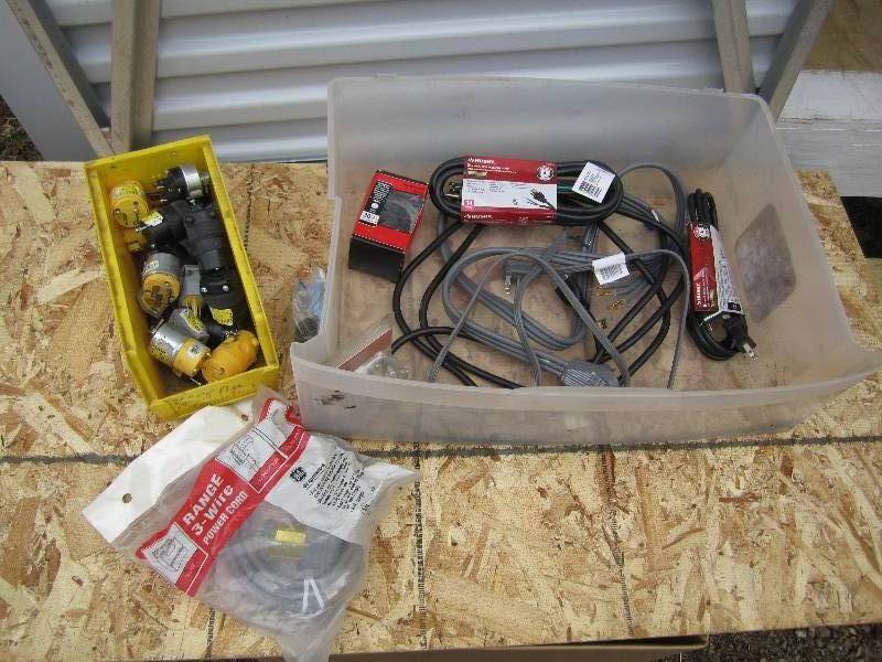 Bin filled with new electrical wire...