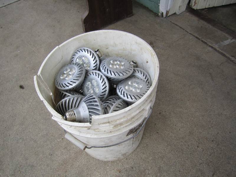 Bucket of LED lights, used less tha...