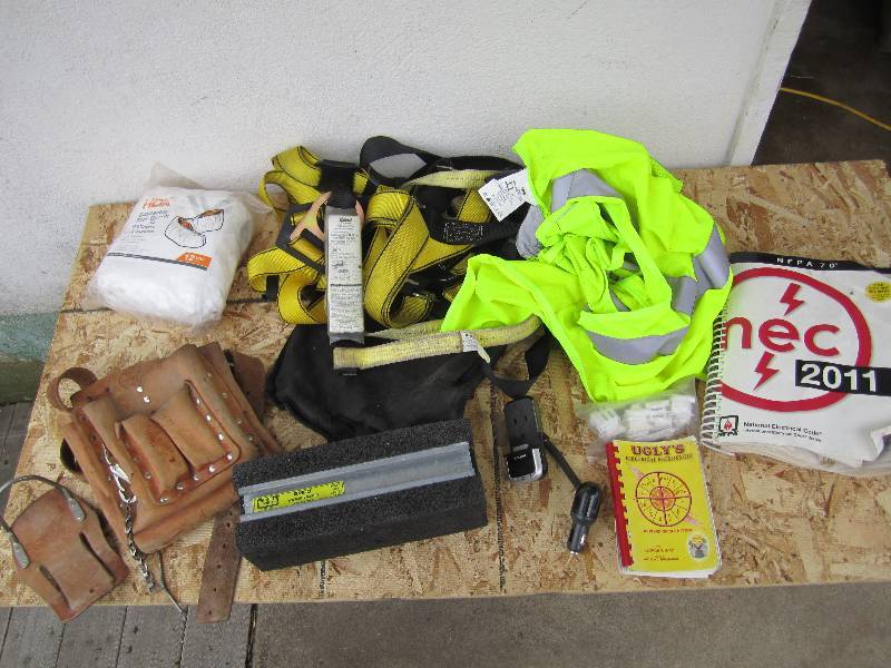 Box of electrician necessities...