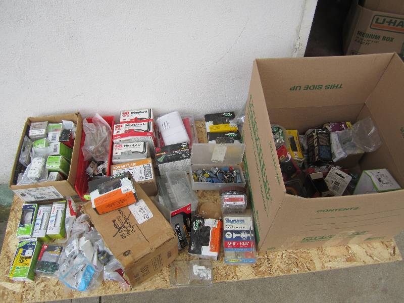 Box filled with electrical and othe...