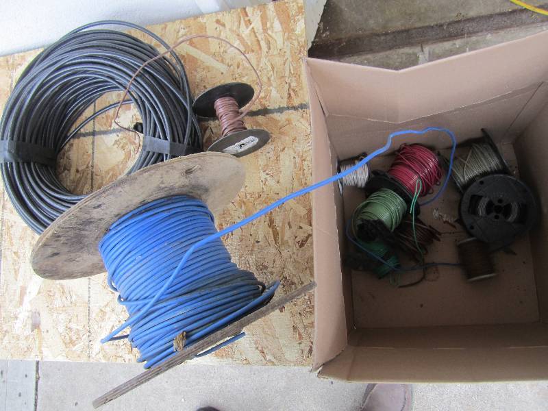 Partial spools of wire...