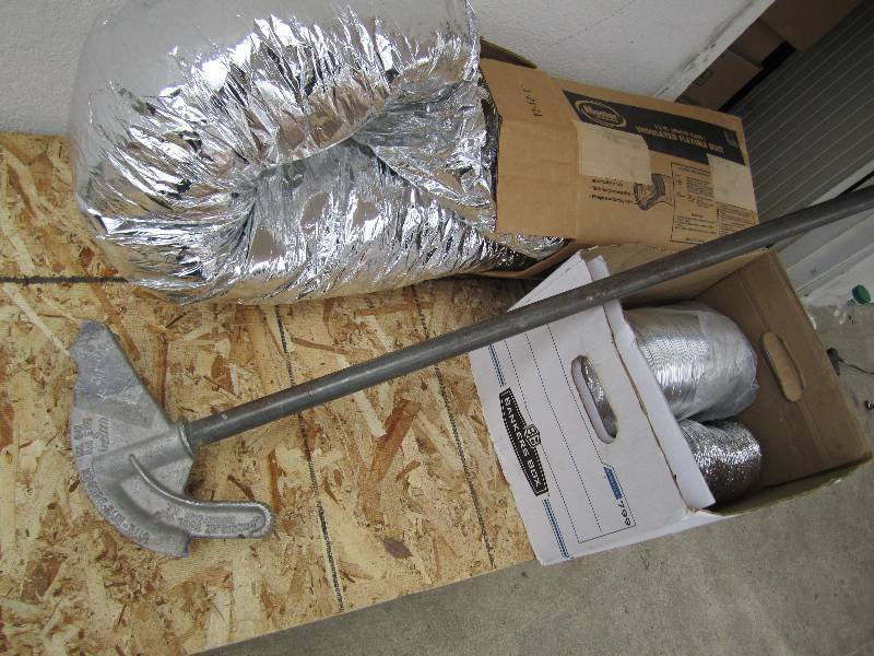 Lot of duct and a pipe bender...