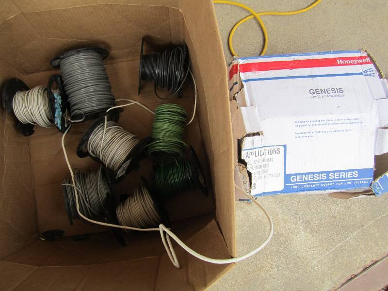 Assorted spools of wire...
