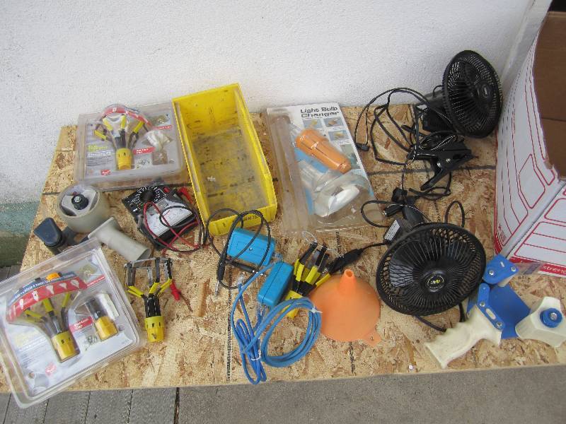 Lot of vehicle fans, light bulb cha...