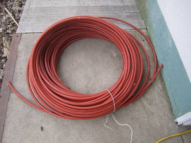 Roll of PEX plastic pipe...