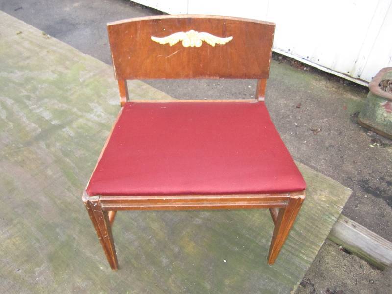 Vintage wood frame chair...