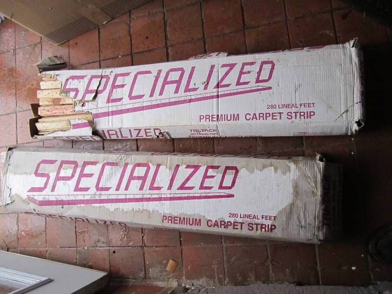 2 Boxes of carpet tack strips...