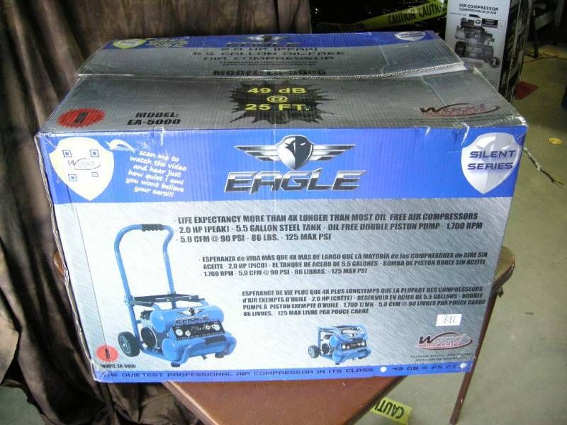 lot 13 image: Eagle Silent Series Portable Air Compressor