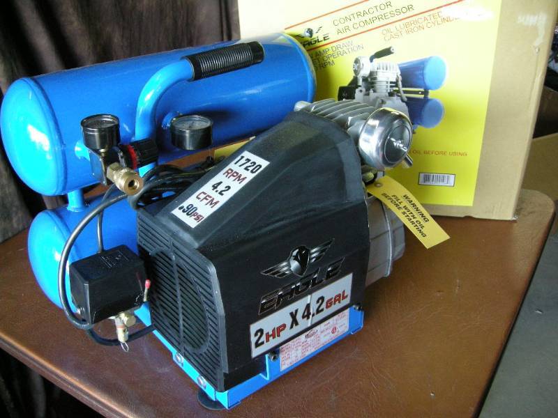 lot 108 image: Eagle Contractor Air Compressor