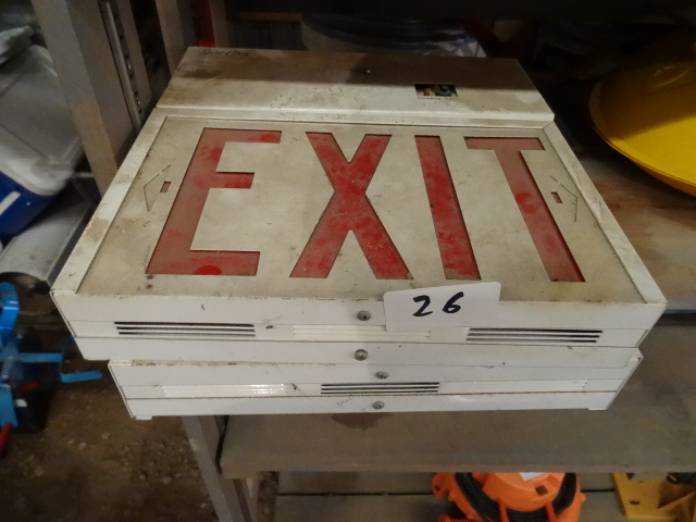 lot 26 image: 2 exit signs...
