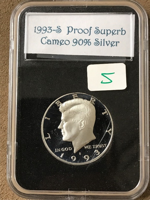 1993-S Kennedy Half Dollar, 90% Sil...