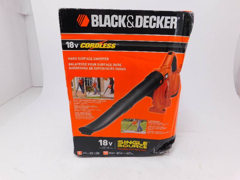 lot 11 image: Black  Decker 18v Cordless Hard Surface Sweeper