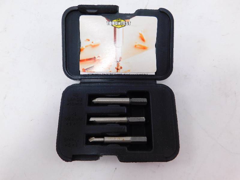 lot 26 image: New Handy Toughtest 3 Piece Screw Remover Set X1, X2, X3