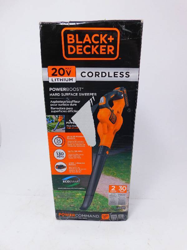 Black & Decker - LSW321 - 20 V MAX* Lithium POWERBOOST Sweeper, Store  Returned Items Auction #39