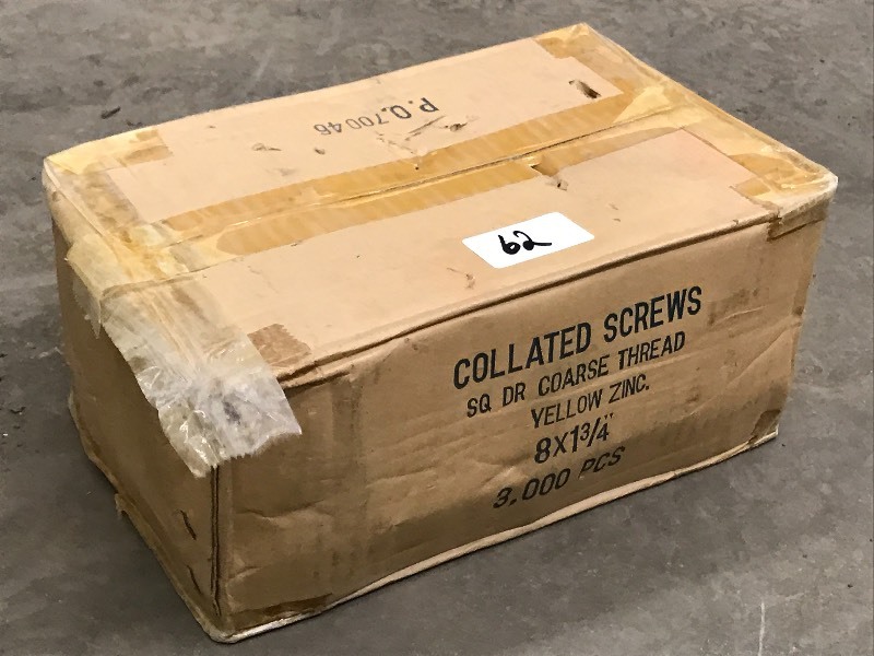 lot 62 image: Full Box (3000 ct) Of 8x1.75 Colla...
