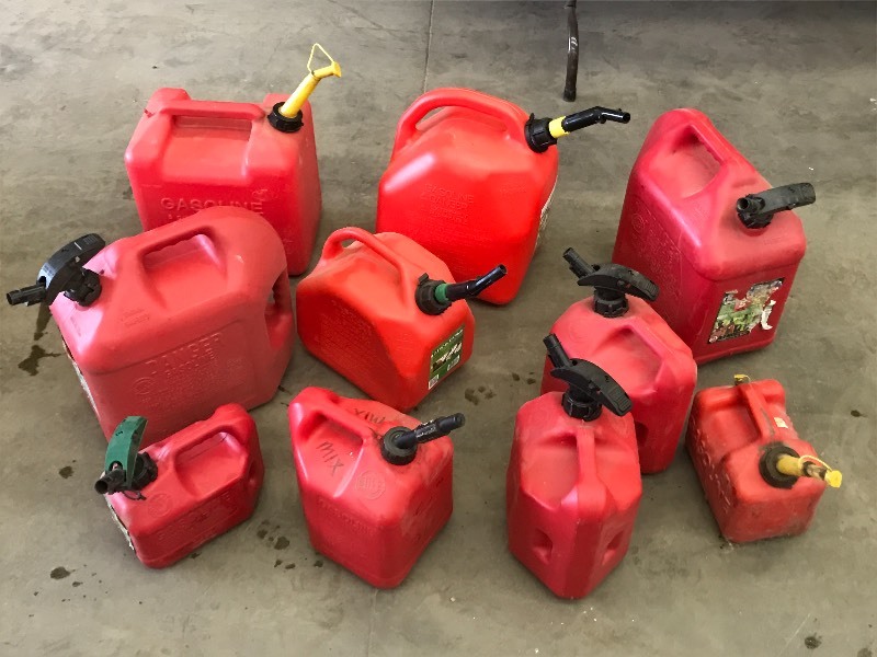 lot 74 image: Lot Of ( 10 ) Gas Cans ...