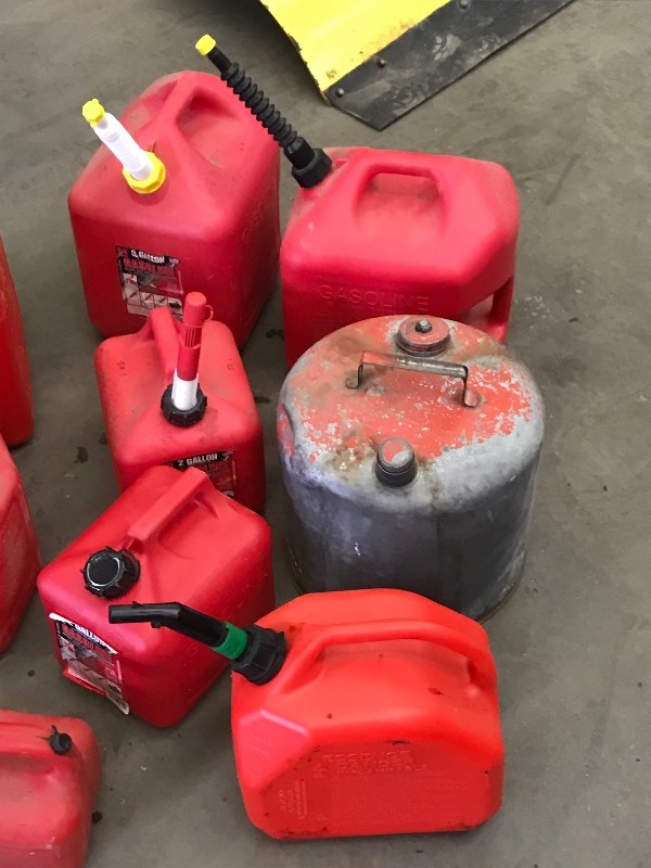 lot 75 image: Lot Of ( 10 ) Gas Cans ...