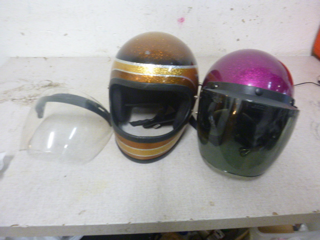 lot 219 image: 2 Helmets with Extra Face Shield