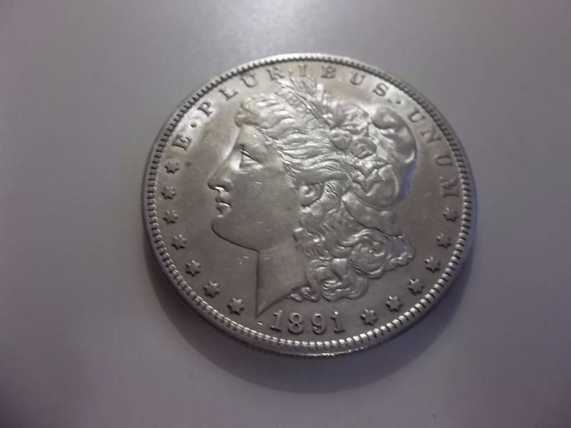 1891 S Morgan Silver Dollar High Grade AU