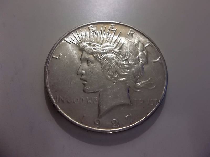 1927 S Peace Silver Dollar Better Date & Very High Grade MS (In MS60 Valued  $230, MS63 $575)