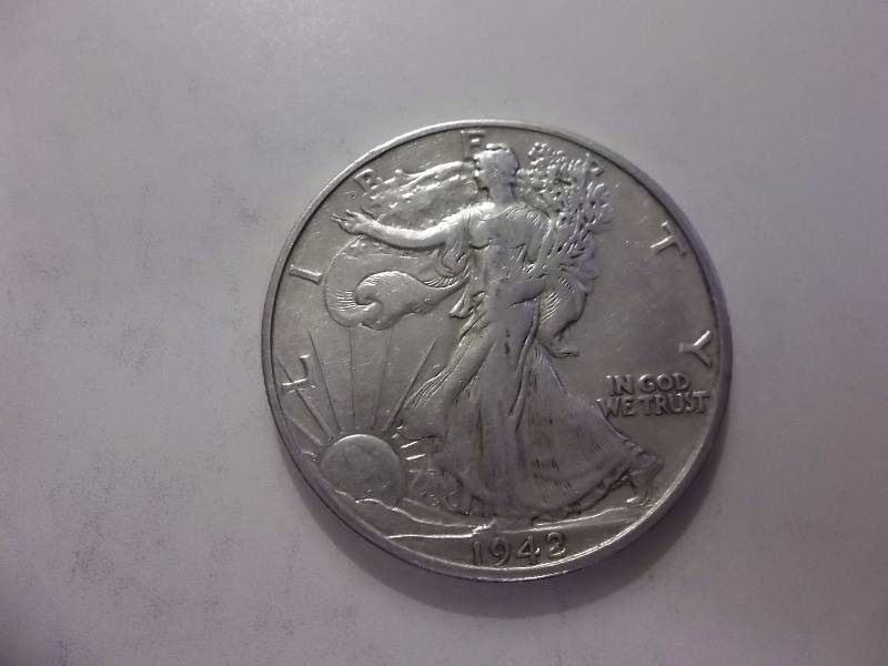 1942 D Walker Half Dollar Very High Grade AU-BU