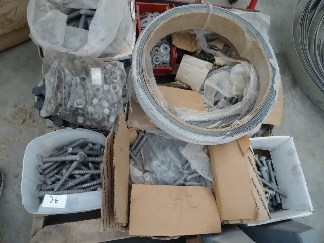 Pallet of misc carriage bolts and l...