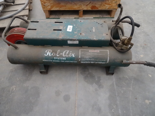 Rolair compressor tank on wheels. ...