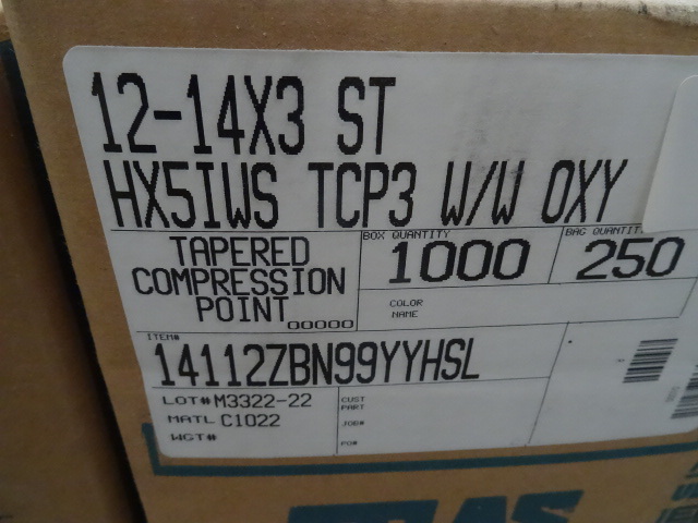 Box of self tapping screws for meta...