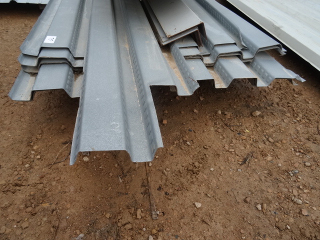 Misc panels of steel decking. 12 l...