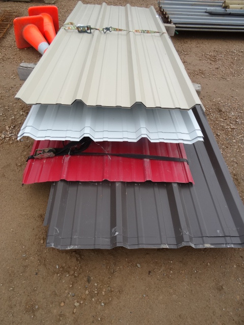 4 piles of misc steel roofing  sid...