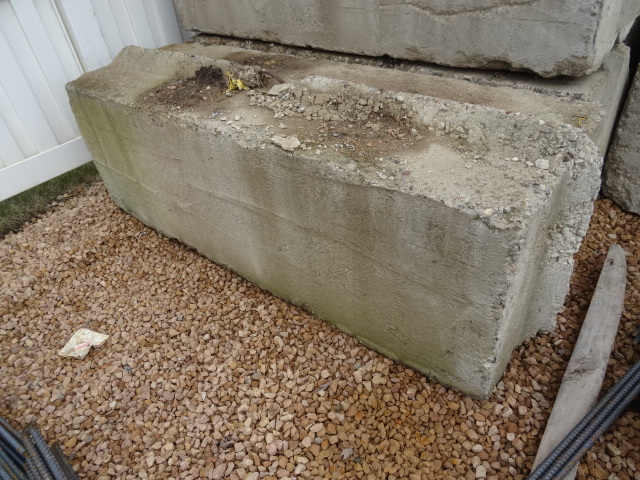 Concrete bunker block. 72 x 24 x 24...