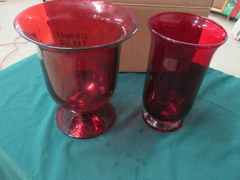 2 Large Glass Vases...