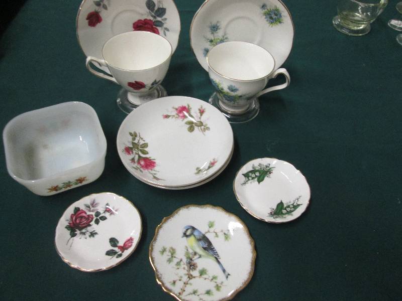 2 Cup & Saucer sets, Assorted Colle...