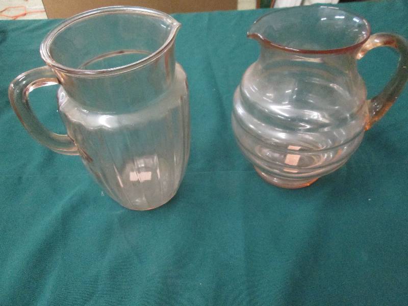 Lot of 2 Pink Vintage Pitchers...